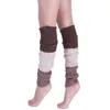 Contraste Couleur Genou Haute Jambières Bas Botte Chaussettes Femmes Hiver Chaussettes leggings Femmes Vêtements