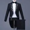 Ternos masculinos blazers calças blazer vestido masculino smoking terno piano traje coro condutor conjunto masculino 2 peças 1216-310o
