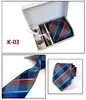 2020 AS MAIS NOVAS dos homens largos laços formais gravata Define clipes Cufflink Hanky ​​personalizado Verifique Gravatá Colar massas Laços para visita do casamento gravatas Set