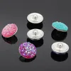 Wholesale- 10 pcs/lot 18 mm Snap Button Rein Round Snap Button For DIY Fashion Snap Jewelry Rhinestone Styles Resin Ginger Snaps NA12-039