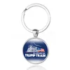 2020 Reelect Trump Nyckelring Time Gem Keys Chain US Flag Pendant Key Buckle Fashion Keychain ZZA1753