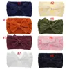 Baby Girls Nylon Bow Opaski Elastyczne Bowknot Bunny Ear Hairbands Hairble Headwear Kids Headdress Turban Knot Głowy Zestawy Okładki 8 kolorów