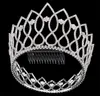 Couronne de luxe grande couronne complète tiara rond