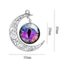 Coloré Élève Totem Temps Pierres Précieuses Sautoirs 4 * 3.5 cm Creux Lune Pendentifs Designer Femmes Hommes Colliers Bijoux Cadeaux De La Fête Des Mères