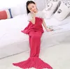 Mermaid Blanket cauda High Grade laço Quintal Knitting Factory Direct Blanket Thicken Crianças Mãe Família Cobertor Cobertores Rabo Quente