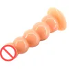 Masturbador femenino Big Anal Dildo 5 Beads Ball Butt Plug Juguetes sexuales anales para mujeres Hombres Producto adulto