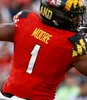 Personnalisé Maryland 2019 Terps Football N'importe quel nom Numéro Rouge Blanc # 3 Tyrrell Pigrome 20 Javon Leake Esiason Hommes Jeunesse NCAA 150TH Maillot Rétro