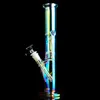 Stained Glass Water Bongs Straight Hookah Bubbler Dab Rigs Percolater Oil Bunner with Thick Base Heady Bong Water Pipe Smoking Accessories