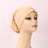 Moslim Dames Inner Hijab Headscarf Cap Islamitische Modal Underscarf Hats Hot Ninja Sjaal Ramadan Stretch Cotton Bonnet Caps A772