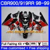 Lichaam voor HONDA CBR 900RR CBR 919RR CBR900 RR CBR919RR 98 99 278HM.0 CBR900RR CBR 919 RR CBR919 RR 1998 1999 VIERKINGSKIT GROENE VLAMES ZWART