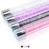 A testa piatta pittura del chiodo del gel di arte spazzola UV del costruttore Disegno penna delle spazzole Manicure Tools ~ viola / bianco / Back / Rosa
