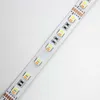 RGB CCT LED Strip 5050 SMD 30 60 96 LEDs لكل متر 12 فولت 24VOLT 5 في 1 رقائق RGBWW شريط مرن أبيض PCB IP20