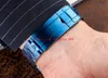 6-Stil-Herrenuhr aus Stahl mit geschnitztem Camouflage-Skelett-Zifferblatt cosm0graph 116500 ln blau Edelstahluhr Bnib Stahlarmband Automatisches mechanisches Uhrwerk
