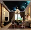 Fond d'écran personnalisé 3D rouleau beau ciel étoilé grande image Chambre planet plafond Salon Décoration murale mur