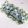 50cm DIY Flower Row Acanthosphospher Rose Eucalyptus Bröllopsinredning Blommor Rose Peony Hortensia Växt Mix Blommor Arch Artificial Flower Rows