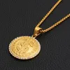 Teste padrão do dólar Pingente de Colar de Cobre Zicron Hip Hop Designer de Jóias Corda Cadeia Iced Out Chains Mens Colar