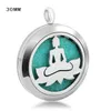 Parfum en acier inoxydable huile essentielle personnalité rafraîchissante Guanyin assis Lotus placage collier pendentif creux