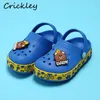 Sandali Pantofole per bambini Cartoon Summer Beach Croc Scarpe per bambini Shark Outdoor Boys Zoccoli da giardino Sandali per ragazze antiscivolo Unicorn MX200528 Z230707