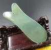 10st 100% Natural Jade Stone Gua Sha Board Fiskform Massage Handmassager Avkoppling Hälsovård Ansiktsmassagerverktyg 11.3 * 3.5cm