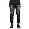 メンズジーンズハイストリートヒップホップパンツスリムフィートジーンズ3カラー黒大型アジアのサイズ29-38