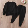 Brand New Toddler Infant Kids 2PCS Girls Sequins Rose Outfits Clothes T Shirt Long Pants Set Tracksuit Casual Set 2-7Y