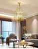 Lampadario moderno in cristallo oro illuminazione per soggiorno camera da letto cucina lustro di lusso lampadari a soffitto lampadari