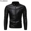 Men's Jackets FREE OSTRICH Autumn Leisure Long-sleeved Leather Men Winter Windproof Moto Biker Style Thick Warm Jacket