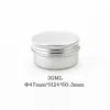 50pcs 30ml / lot Hot Sale Creme Jar latas de metal de alumínio Rodada Tin Box Wax recipientes vazios Loção Viagem Garrafa Jovens Vivendo