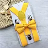 32 colors Kids Suspenders Bow Tie Set for Baby Braces Elastic Y-back Boys Girls Suspenders accessories Children Belts Baby Straps,Clip-on E