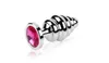 3 pieces/set of silver anal plug thread three ringStainless Steel Metal Anal Plug Booty Beads Stainless Steel+Crystal Jewelry Sex Toys Adult
