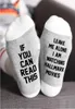 New Christmas LETTER Socks Unsex quotIF YOU CAN READ THIS LEAVE ME ALONEquot socks fashion crew socks2500435