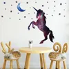 Retail 6 styles Kids cartoon Unicorn Wall Sticker Children Room Removable Wall Stickers Wallpapers Decorative home decor party sup7660523