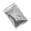 9 * 16cm Självtätning Zip Lock Bag Matte Clear / Golden Aluminium Folie Matpaket Reclosable Zip Lock Plastpåse med hänghål för torkad mat