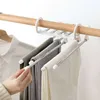 Magic Clothes Hanger Stainless Steel Tube Pants Rack Retractable Clothes Trouser Holder Storage Hanger Home Organizer