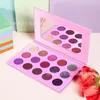 Green Smokey Eye Shadow Matte and Glitter Highly Pigmented Makeup Palettes Eyeshadow Yellow Purple Blue 15 Color Bright Creme Shim6604375