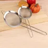 Long handle stainless steel net spoon deep-fried basket filter oil fishing oil grid hand-held flour sieve leak Colanders Strainers