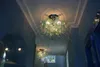 居間のためのコンテンポラリークリスタルシャンデリア寝室の上質な緑の色合いlustresの手吹きガラス天井シャンデリア照明器具