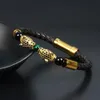 Nuovo cuoio di disegno Bracciale lot dei monili del commercio all'ingrosso 10pcs / doppio dell'acciaio inossidabile Bracciali Panther leopardo delle donne braccialetto d'oro