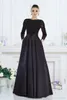 New 2020 Black Formal Gown A-Line Jewel Long Sleeve Lace Beaded Mother of The Bride Dresses Evening Wear For Women Custom Made 573