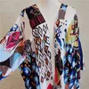 Kvinnors Blusar Skjortor Bohemian Tryckt Half Sleeve Summer Beach Wear Long Kimono Cardigan Tunika Kvinnor Toppar Blusskjorta Sarong Plage