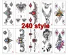 240 style Women Men DIY Henna Body Art Waterproof Tattoo Design Butterfly Tree Branch Vivid Temporary Tattoo Sticker