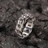 Hip Hop Smooth Cuban Chain Ring för män Lyxdesigner Bling Diamond Rings Gold Silver Mens Engagement Wedding Ring Jewelry4211665