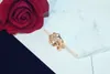 2020 moda luksusowa cyrkonia podwójny pierścień platerowany 18-karatowym złotem Temperament kobieta otwarty pierścień moda dziki pierścionek prezent świąteczny biżuteria