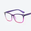 Großhandels-Frame Square Glas-Rahmen-Raum-Objektiv Myopie Nerd-schwarze Sonnenbrille Two Tone Rivet Brillenfassungen Frauen
