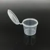 Récipient en plastique de soufflé de Connt de preuve de fuite de 25Ml avec la tasse de partie de couvercles pour des échantillons de sauces