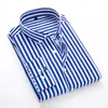 Shirt Men 2019 Striped Long Sleeves Mens Dress Shirts Camisa Masculina Spring Summer  Casual Male Shirt Tops Plus size 5XL