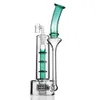 Bong Dab rig verde azul Hookahs Spline Perc reciclador de tubos de óleo bongs com vidro inebriante de 14 mm para fumar