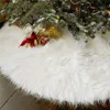 Décoration de jupe en peluche d'arbre de Noël de 31/48 pouces pour les décorations de jupe d'arbre de Noël en fausse fourrure de fête de Noël joyeux