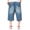 30-46 Pantaloncini di jeans larghi larghi da uomo Jeans Mezzi pantaloni hip-hop Cargo Pantaloni da skateboard Oversize Plus Estate 6 colori