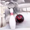 Moda Simulação Mini Bowling Chaveiro Personalidade Bola Bola Keyring Chaveiro Chaveiro Promoção Promoção Presente De Presente Favort2C5130